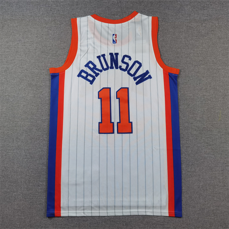 Men New York Knicks #11 Brunson White Nike City Edition 2025 NBA Jersey